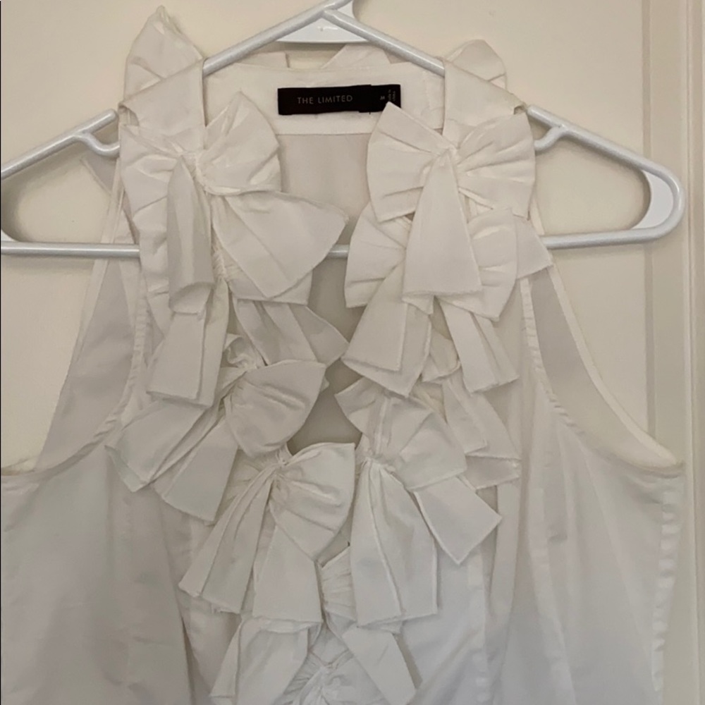 Top/blouse, white, Sleeveless